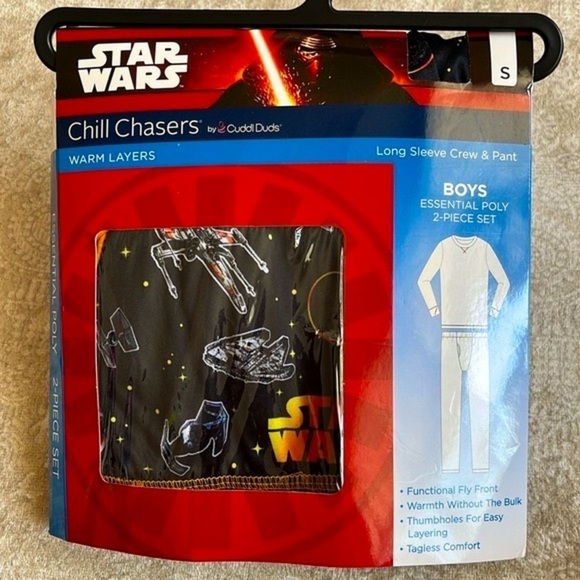 Brand New Star Wars Chill Chasers by CuddlDuds Boy Long Sleeve Top & Pants Set - Picture 13 of 13